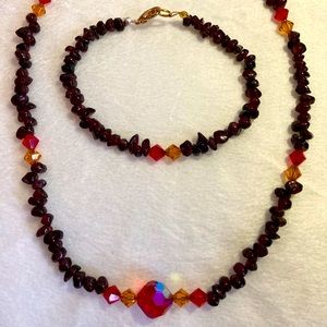 Handmade gemstone jewelry set